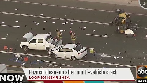 Six car crash on Loop 101 in Scottsdale