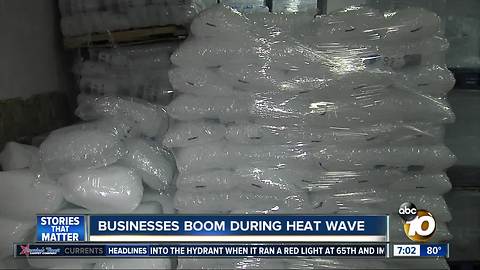 Businesses boom during heat wave