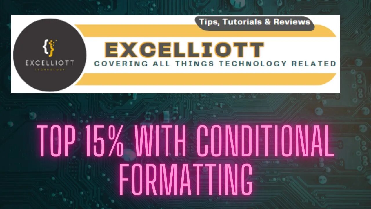 Excel - Top 15 Percent with Conditional Formatting