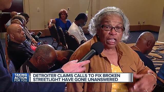 Detroiter claims calls to fix broken streetlight have gone unanswered
