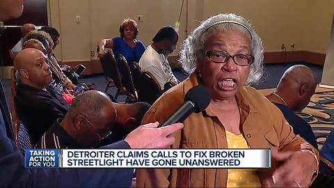 Detroiter claims calls to fix broken streetlight have gone unanswered