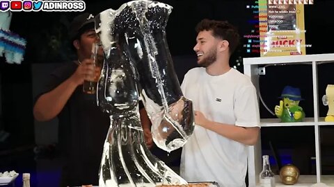 Adin Ross got a SUS Ice Sculpture #shorts