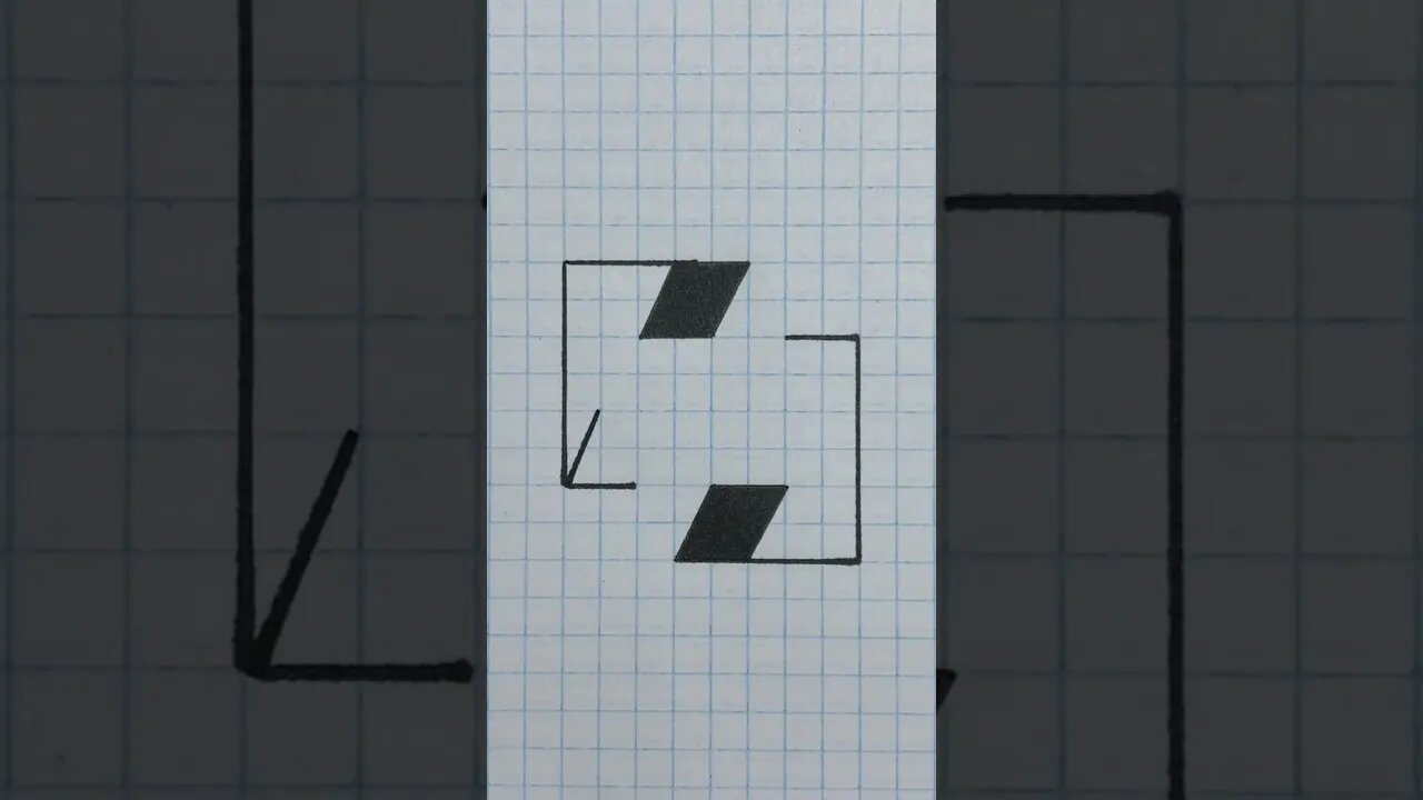 Drawing Easy 3d illusion #shorts