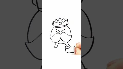 How to draw and paint King Bob-omb from Super Mario