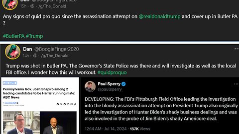 Strange optics of Trump Rally Attempted Assassination in Butler PA