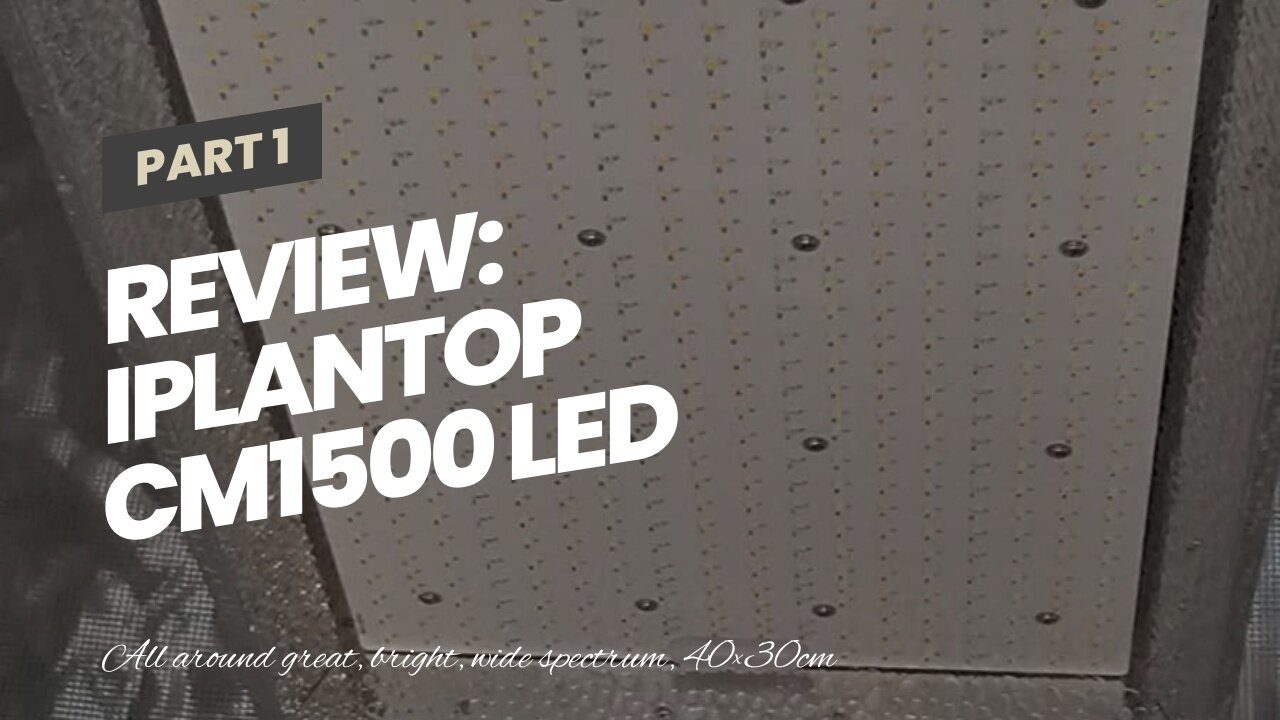 Review: iPlantop CM1500 LED Grow Light with CREE LED & MeanWell Driver, led Plant Growing Lamps...