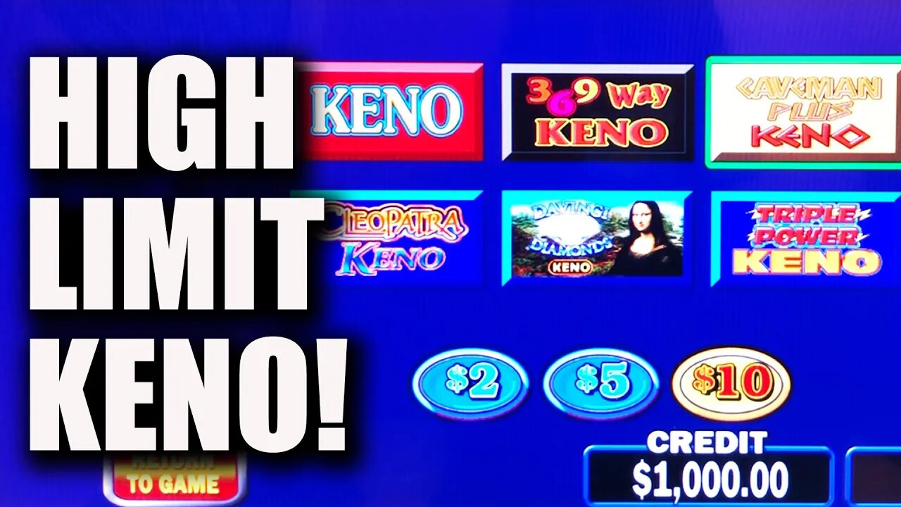 High Limit KENO Action! $10 Denom Around The Horn #KENONATION