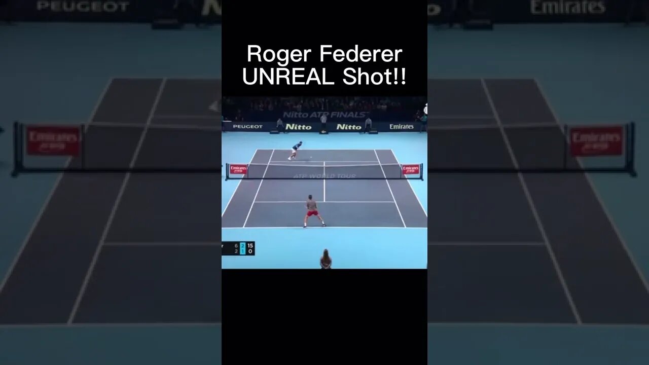 Roger Federer UNREAL Shot!! 🤯 #tennis #shorts