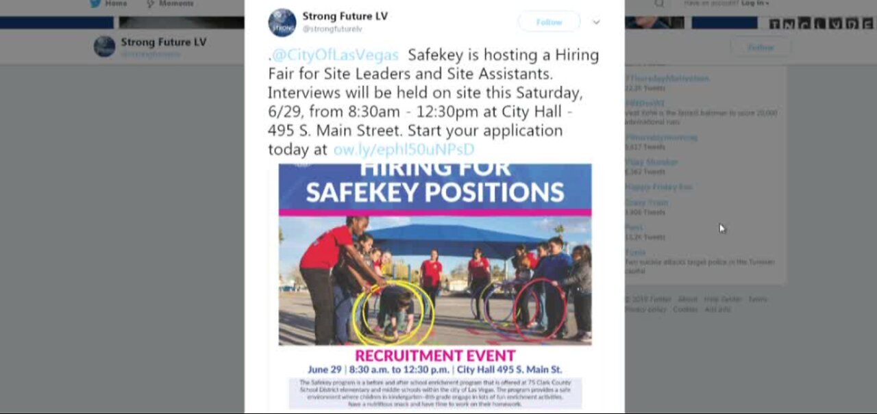 Safekey hiring event Saturday