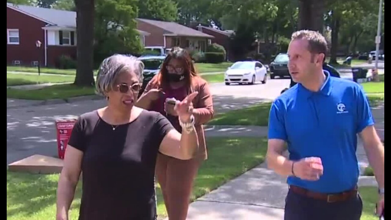 Congresswoman Brenda Lawrence toured communities damaged by flood