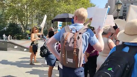 The #restorethecuts Rally At Foley Square hosted by @PeoplesPlanNYC 8/4/2022