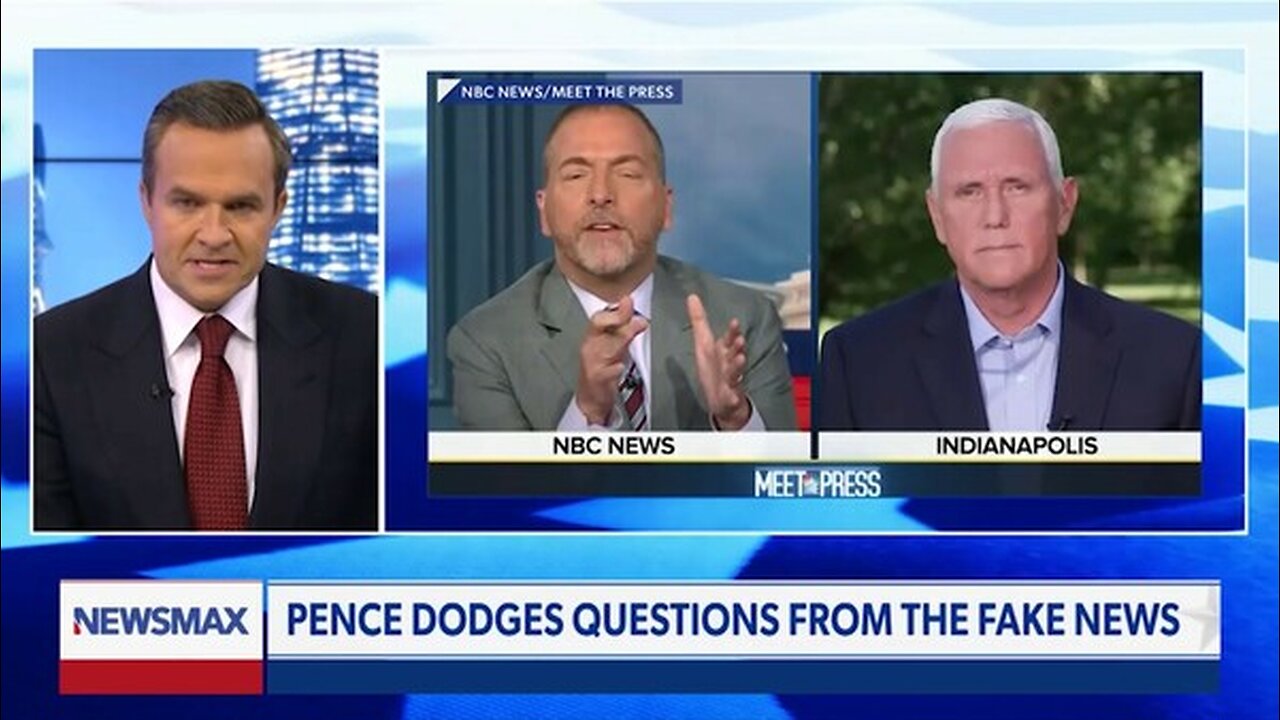 Pence dodges questions from the Fake News