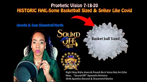 Prophetic Vision: 7-18-20 Historical Hell, Some Basket ball Sized Hail Spikey Like Covid