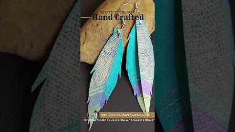 WEEK LONG GET AWAY, 4 inch, leather feather earrings