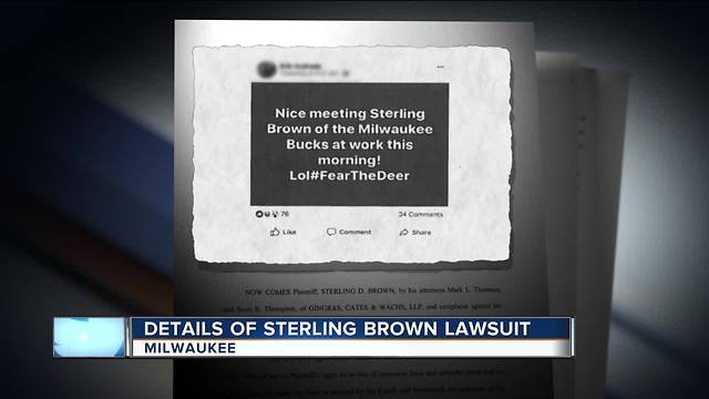 Lawsuit claims Milwaukee Police officer mocked Sterling Brown after arrest