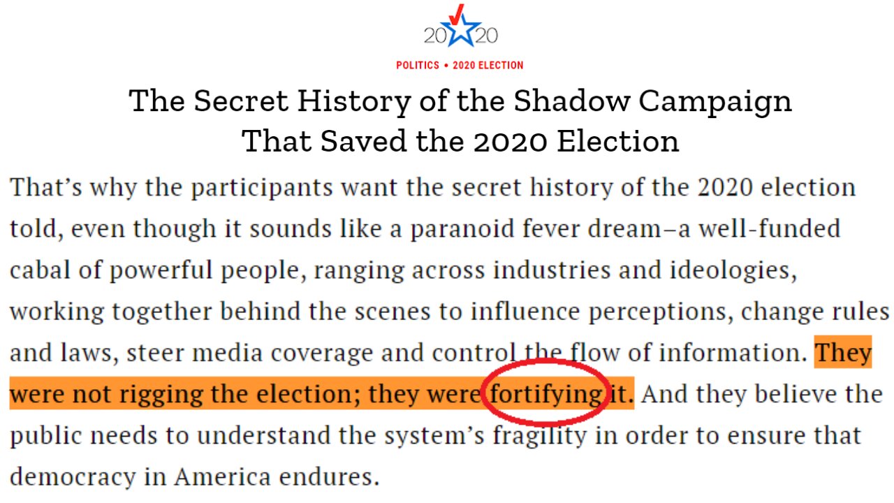 The 2020 Election Was "Fortified"