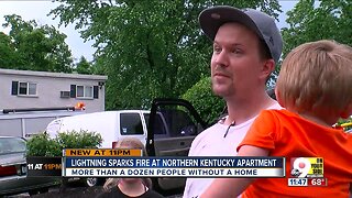 Lightning sparks fire at Northern Kentucky apartment