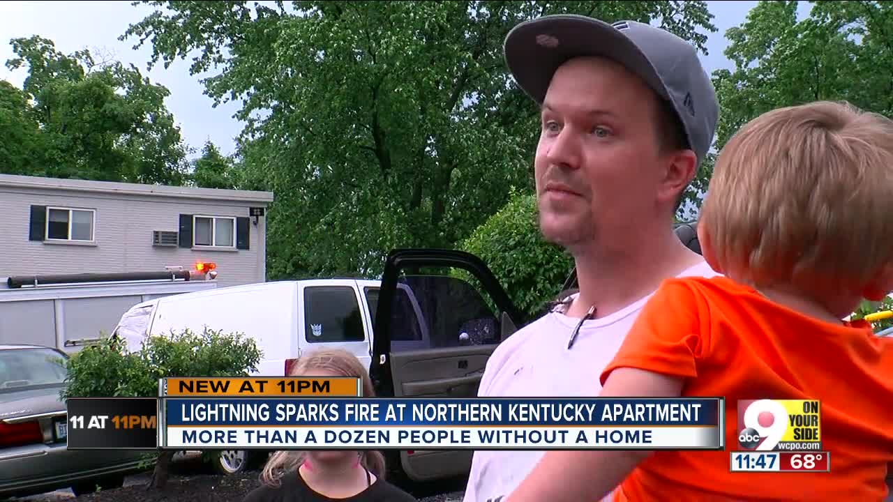 Lightning sparks fire at Northern Kentucky apartment