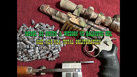 Model 29 Smith and Wesson 44 mag VS Ballistic Gel...Total Obliteration