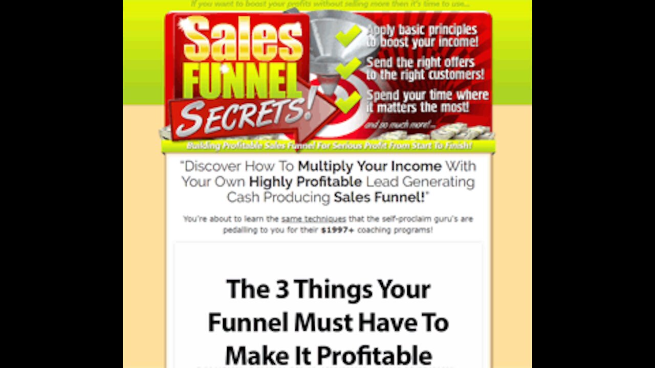 Sales Funnel Secrets - 17 How To Video Tutorials