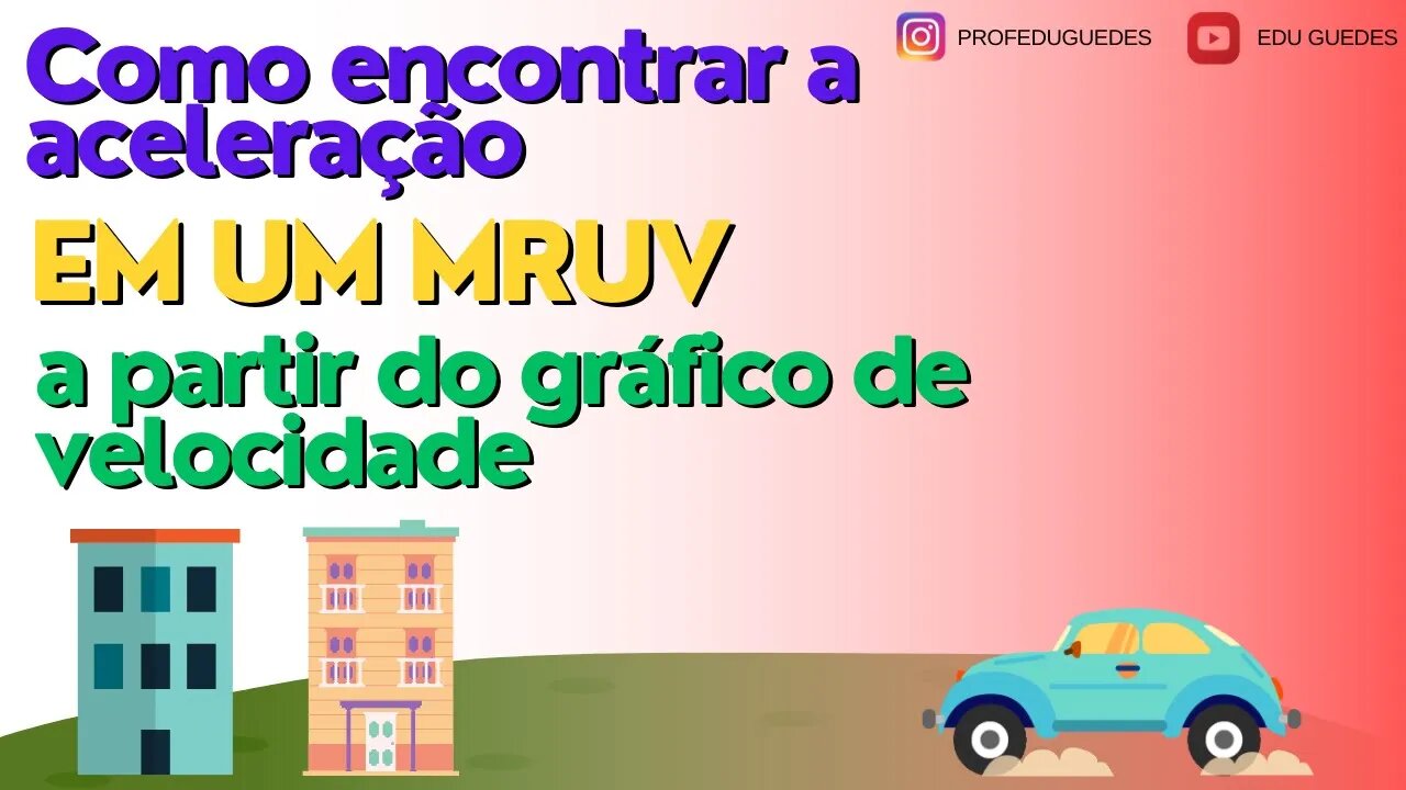 Como encontrar a aceleração em um MRUV a partir do gráfico de velocidade !!!