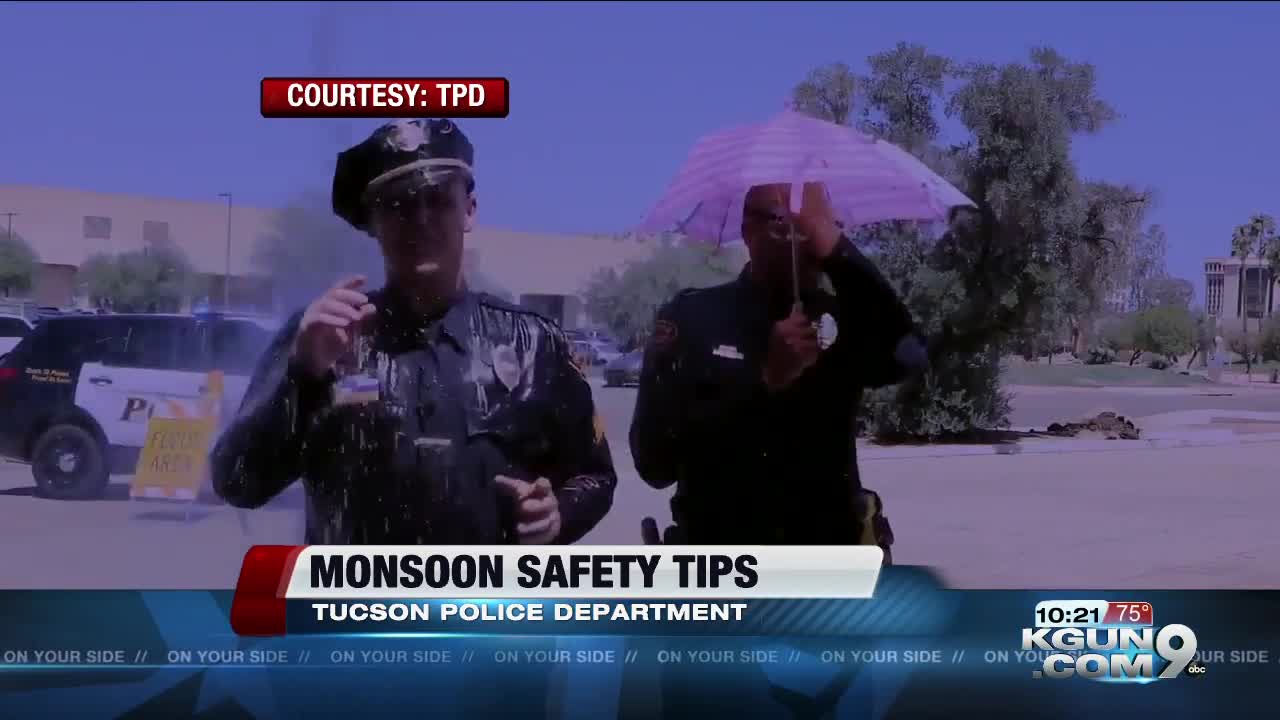 Tucson Police give safety message about monsoon