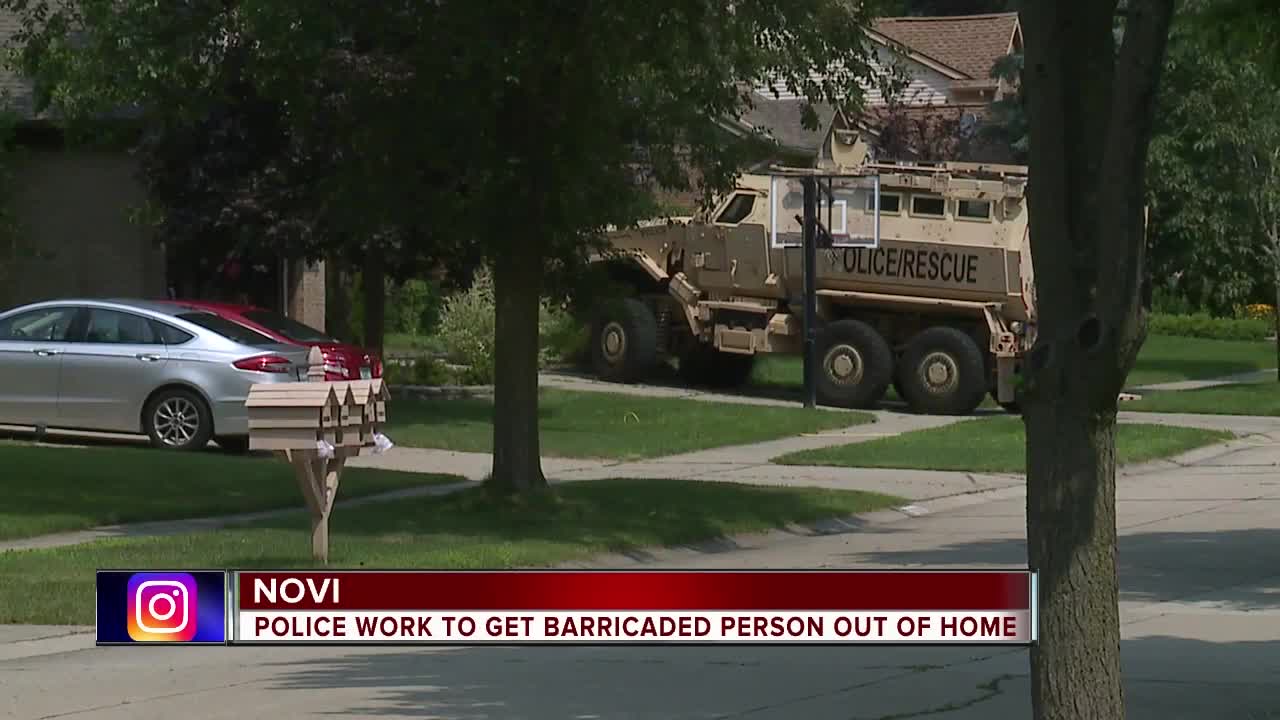 Standoff continues in Novi as police work to get suicidal man from home