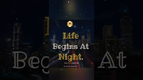 Life Begins At Night. Good Night Status Video #viral #short #shortvideo #night #nightlife