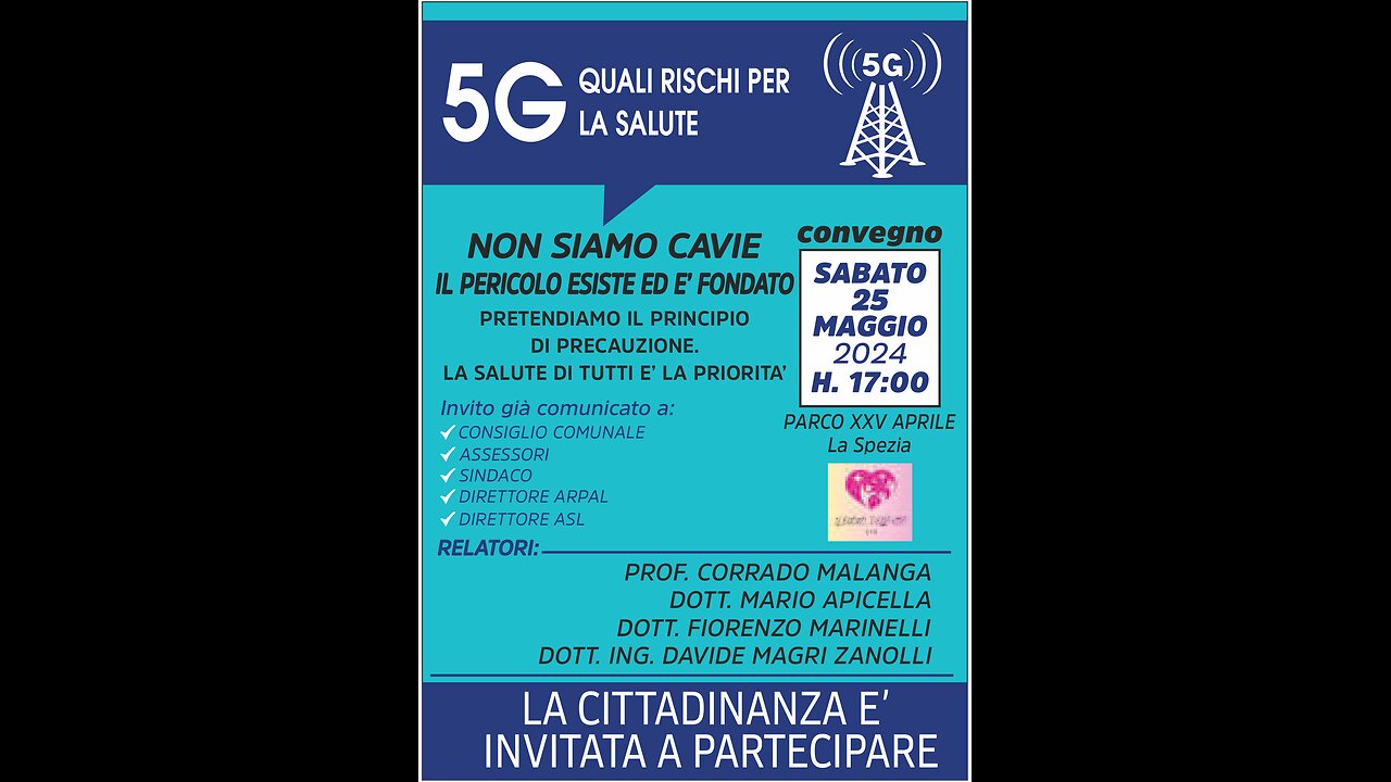 Prof. Corrado Malanga 25 maggio 2024 - Conferenza 5g La Spezia