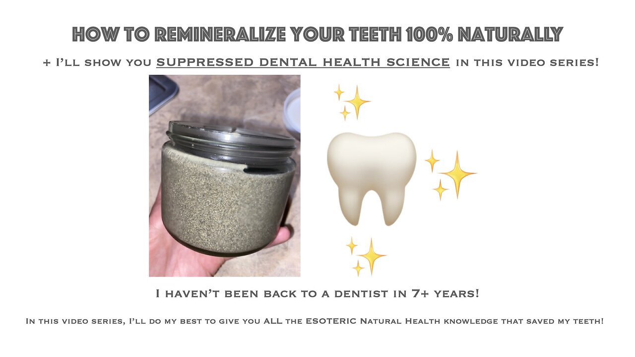 Dental Health Remineralization Science- SHORT VERSION +toothpaste recipe