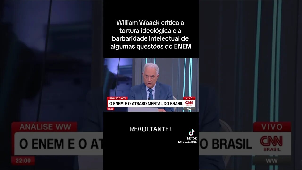 William Waack sobre a prova do ENEM