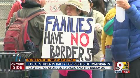 Xavier University students, DACA recipients rally Downtown for immigration reform