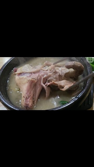 #Food #chiken #food #Seoul Korean style chiken soup call Sam-ge-tang 삼계탕