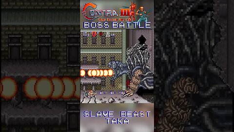 Contra III: The Alien Wars (SNES) Boss Battle - Slave Beast Taka #Shorts