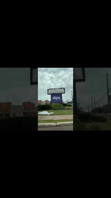 Sign Broke in Half after Hurricane Fiona
