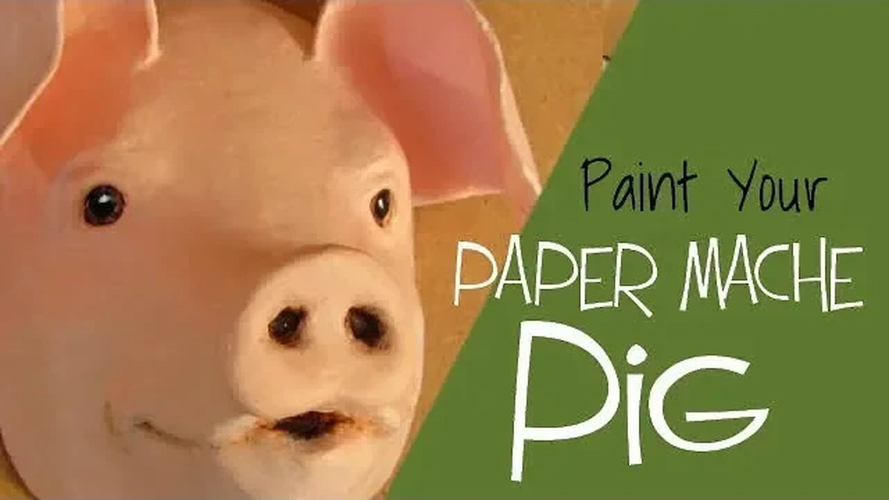 Painting a Paper Mache Pig