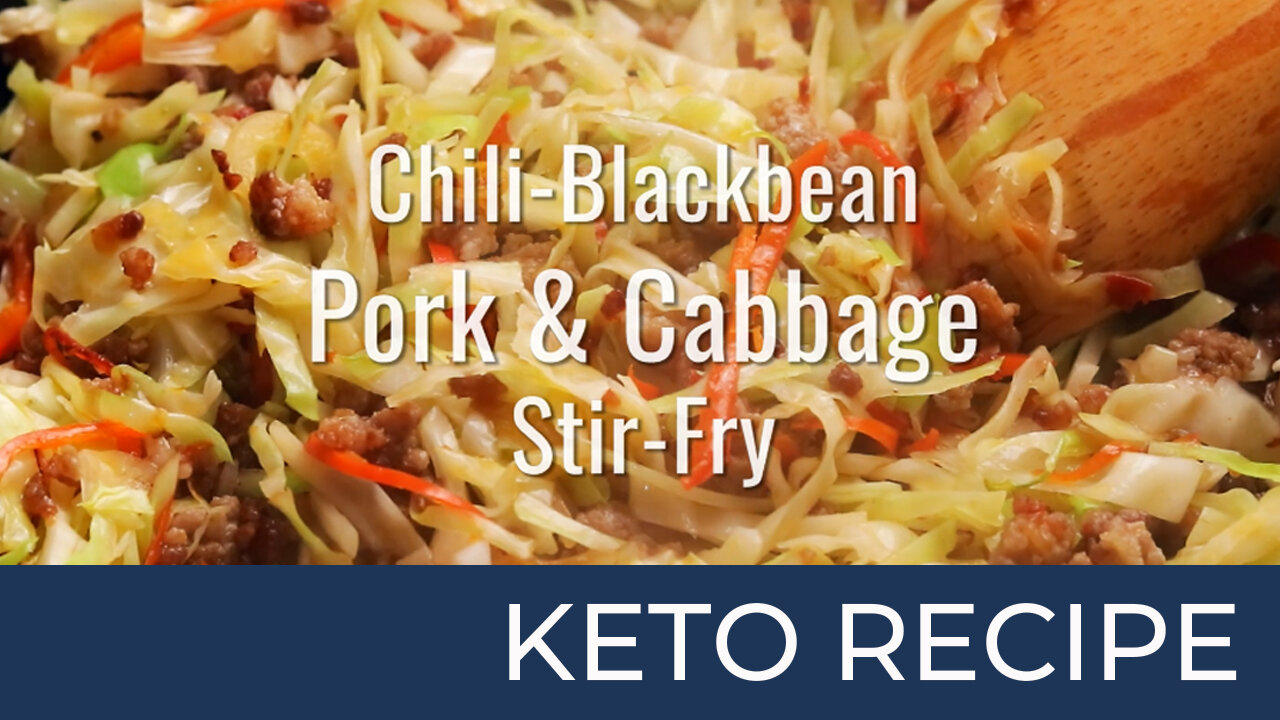 Keto Chili Blackbean Pork Cabbage Stir Fry | Keto Diet Recipes