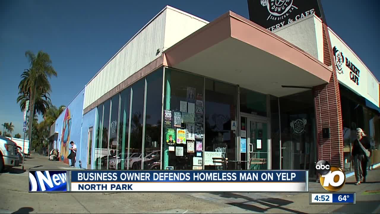 North Park donut shop defends homeless man