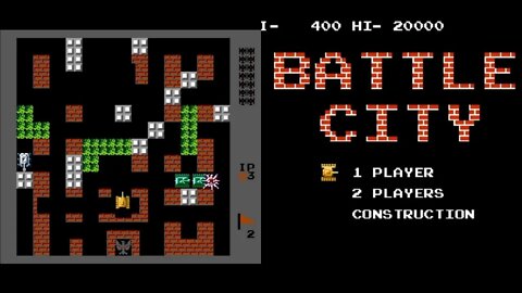 1985 Battle City Arcade Game. Nintendo No Commentary Gameplay. | Piso games