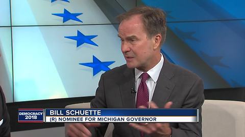 Republican gubernatorial nominee Bill Schuette visits WXYZ to discuss his big win