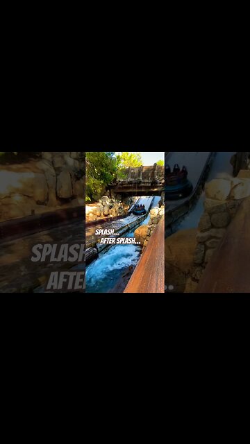 Lots of splashing on Grizzly River Run #californiaadventure #dca #grizzlyriverrun #splash