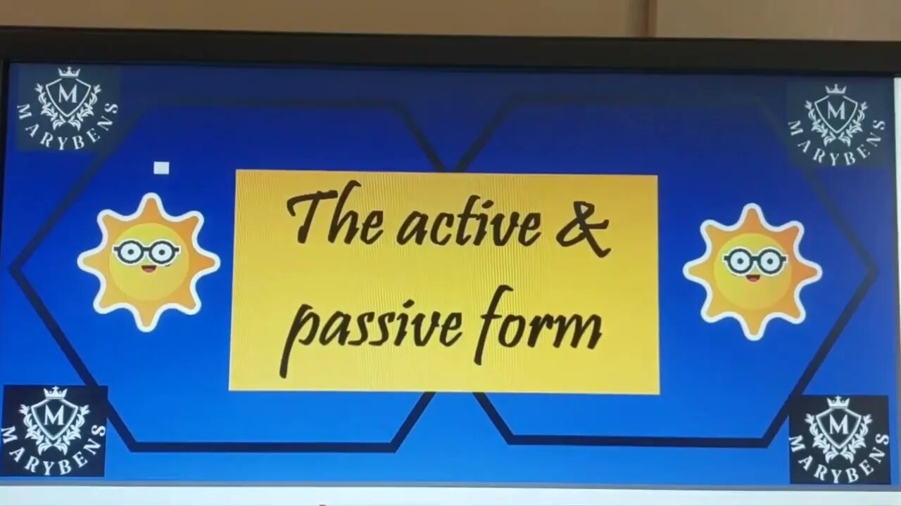 An amazing method for the active /passive form+2 important exercises.