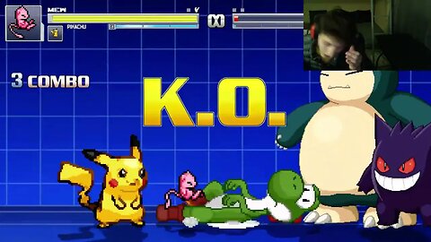 Pokemon Characters (Pikachu, Gengar, Snorlax, And Mew) VS Yoshi In An Epic Battle In MUGEN