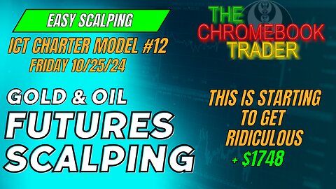 Easy Scalping Using ICT Charter Model #12 - Gold & Oil +$1748 - 10252024