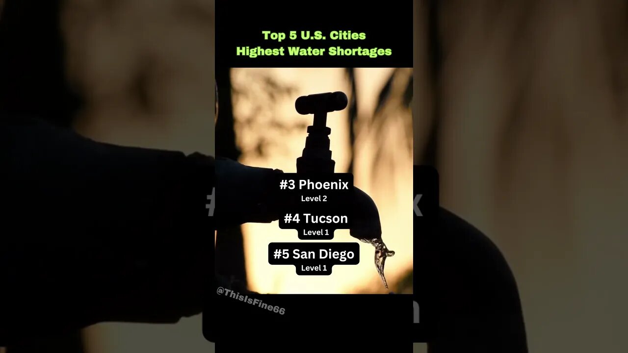 Top 5 U.S. Cities with Water Shortages #shorts