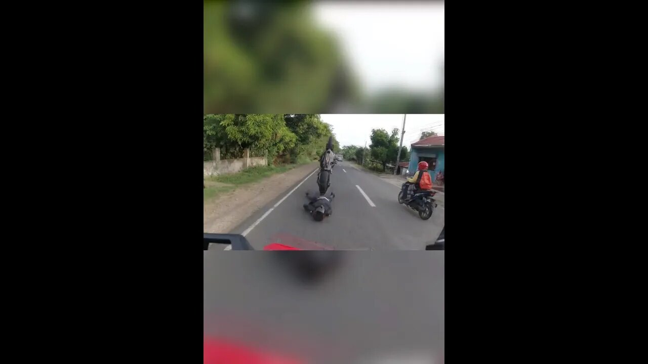 that looks bad, but rider is okay!😱😱