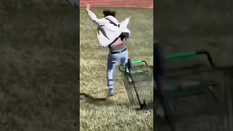 Hispanic man vs shopping cart