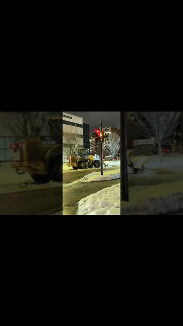 Midnight Snow Removal in Action