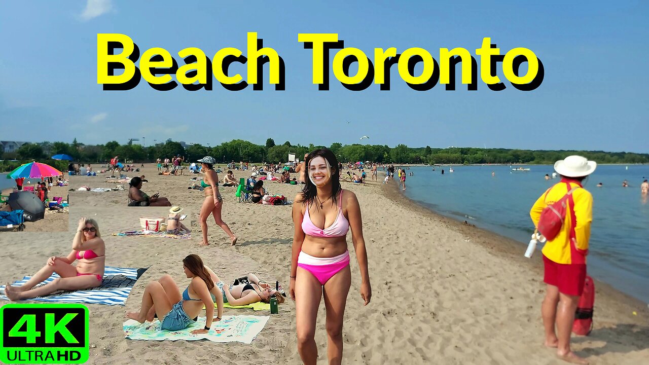 【4K】Beach ⛱️ walk Toronto Canada 🇨🇦