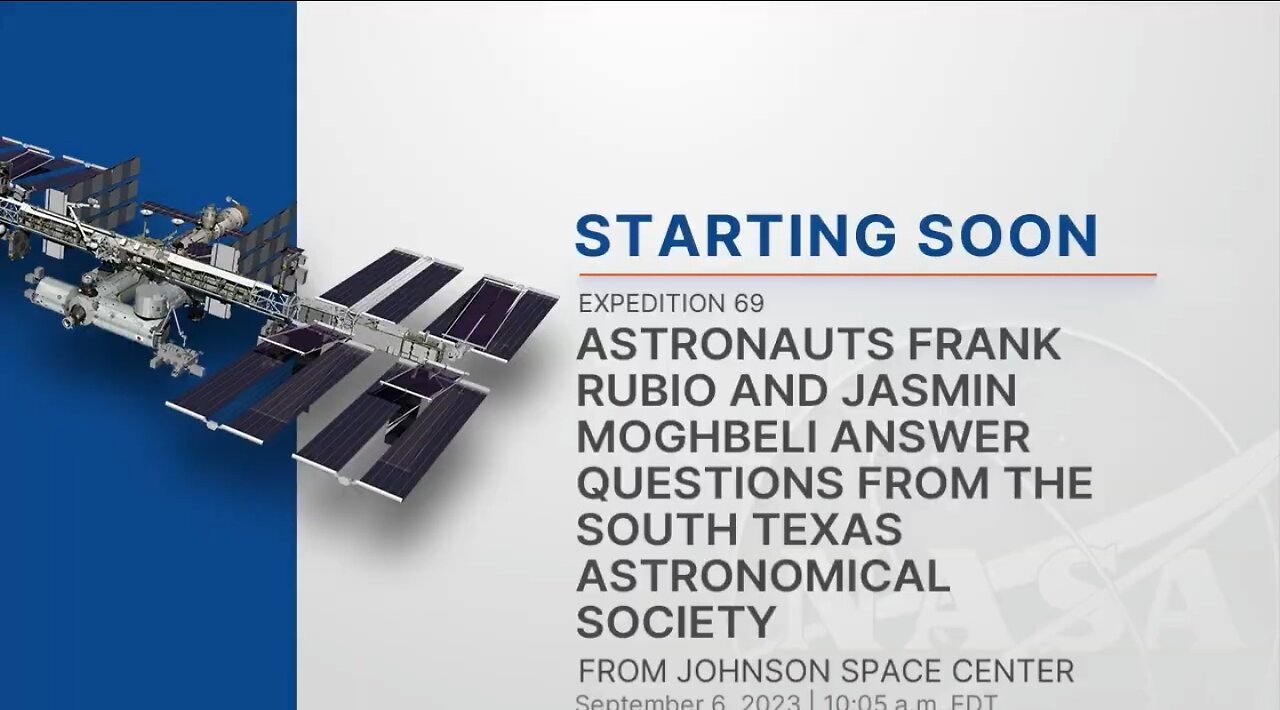 Space Station Crew Answers South Texas Astronomical Society Student Questions - Sept. 6_ 2023